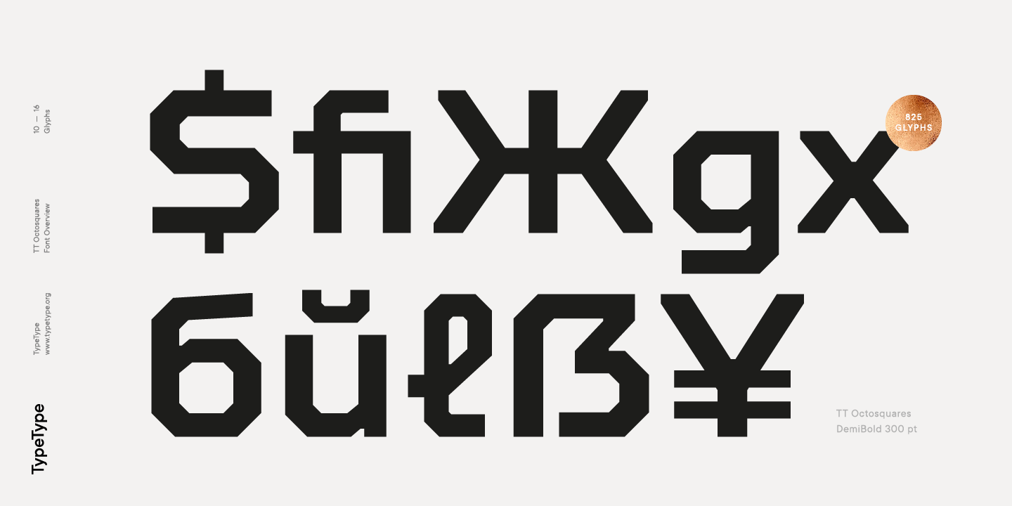 Example font TT Octosquares Condensed #7